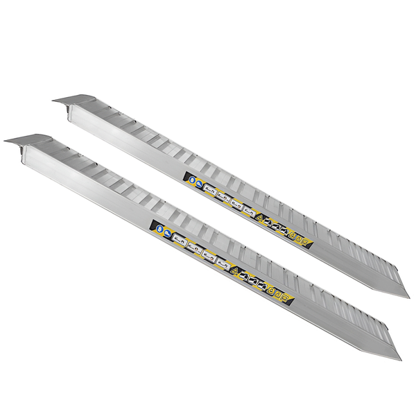 RA150X40NB - Coppia rampe di carico fisse 4 mt in alluminio senza bordi - Portata 58 quintali