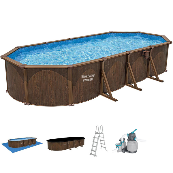 Bestway Hydrium 561CW - Piscina Ovale per 11-15 Persone
