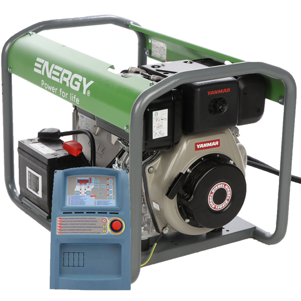 Energy EY-7MDE-A AVR - Generatore di corrente diesel con AVR 5 kW - Continua 4,5 Monofase + ATS