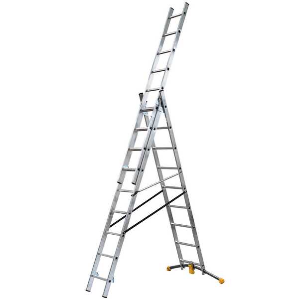 OUTLET - PICCOLI DIFETTI ESTETICI - Gierre Hailo Hobbylot, 3x9 gradini, altezza 5.4 mt - Scala in alluminio