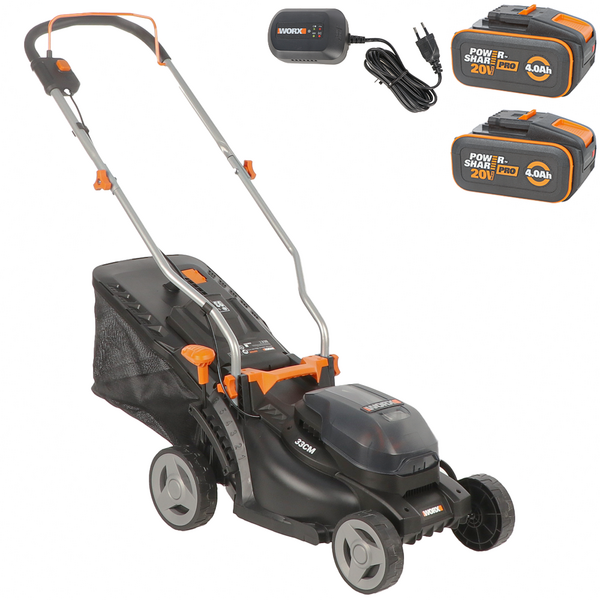 Worx WG733E - Tagliaerba a batteria - 20V/4Ah - Taglio 33cm