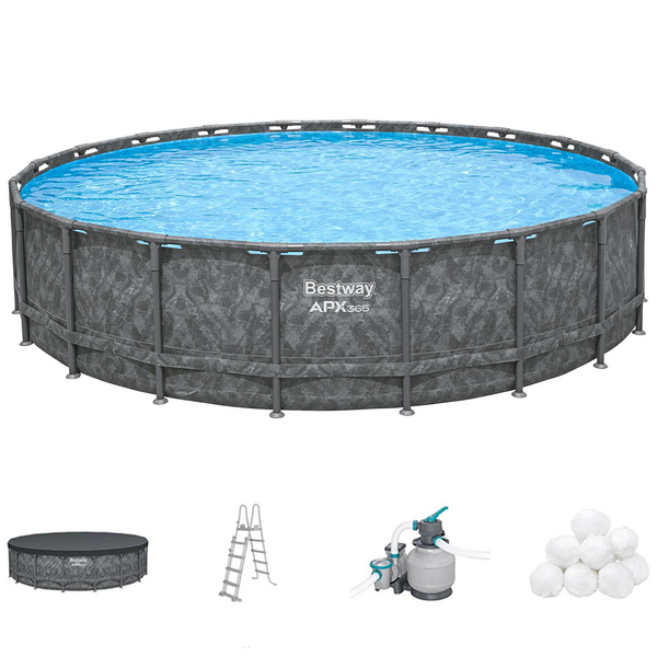 Bestway APX 365 561KE - Piscina rotonda per 11-15 Persone Bestway