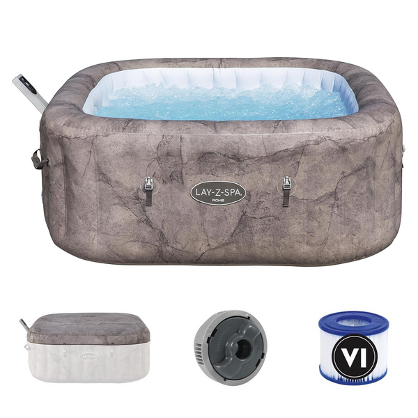 Bestway Lay-Z-Spa Roma AirJet 6001K - Piscina idromassaggio spa per 5-6 Persone