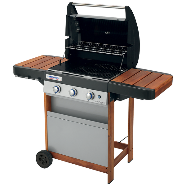 Campingaz 3 Series Woody LX - Barbecue a gas - Ripiani laterali pieghevoli