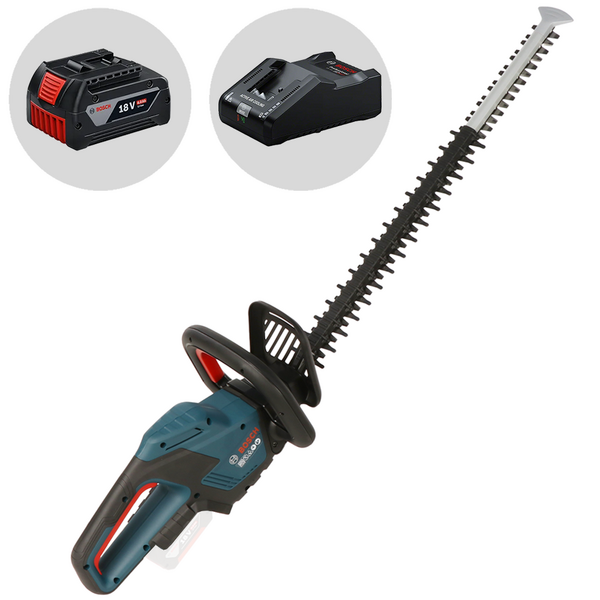 Bosch Professional GHE 18V-50 - Tagliasiepi a batteria 18V/4Ah - Lama da 50 cm
