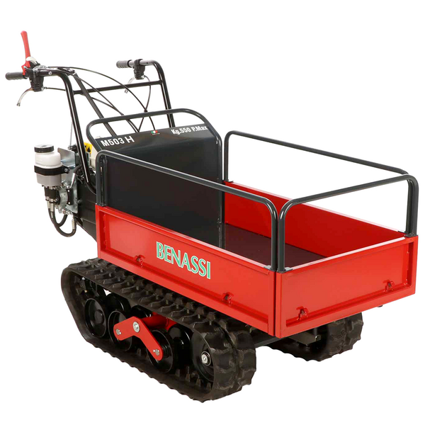 Benassi M503H - Motocarriola cingolata - Cassone idraulico estendibile - Portata 550Kg