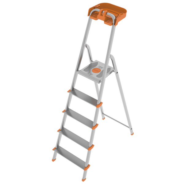 Colombo Attica, 5 gradini, 1.66mt - Scalandrino in alluminio con cavalletto
