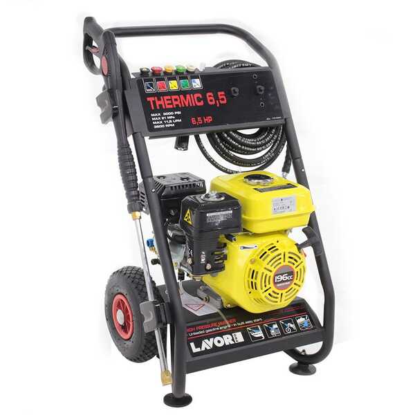 OUTLET - SENZA IMBALLO ORIGINALE - Lavor Pro Thermic 6,5 - Idropulitrice a scoppio semi professionale - 210 bar - 630 l/h - motore 196 cc a benzina