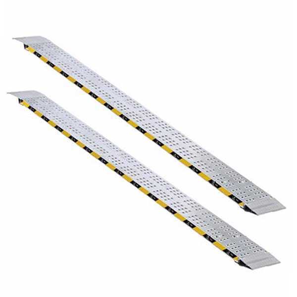 Gierrre RF250 - Coppia rampe di carico fisse da 2,5 mt in alluminio senza bordi - Portata 7.5 quintali -  Per trattorino, quad, etc.