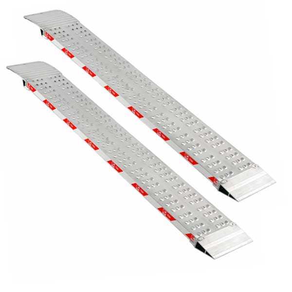 Gierre RFL250 - Coppia rampe fisse da 2.5 mt in alluminio senza bordi - Portata 3.5 quintali - Leggere - Per trattorino, quad, etc.