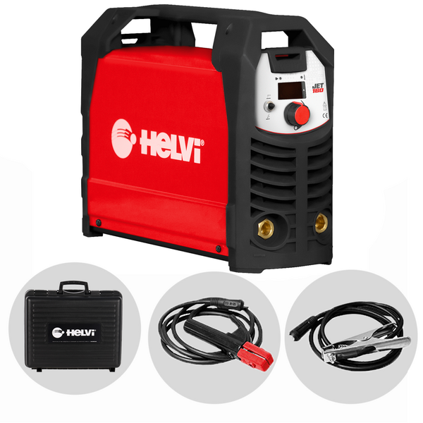 Helvi Jet 160 - Saldatrice Inverter (MMA/TIG LIFT), Valigetta antiurto, corrente continua (DC) Helvi
