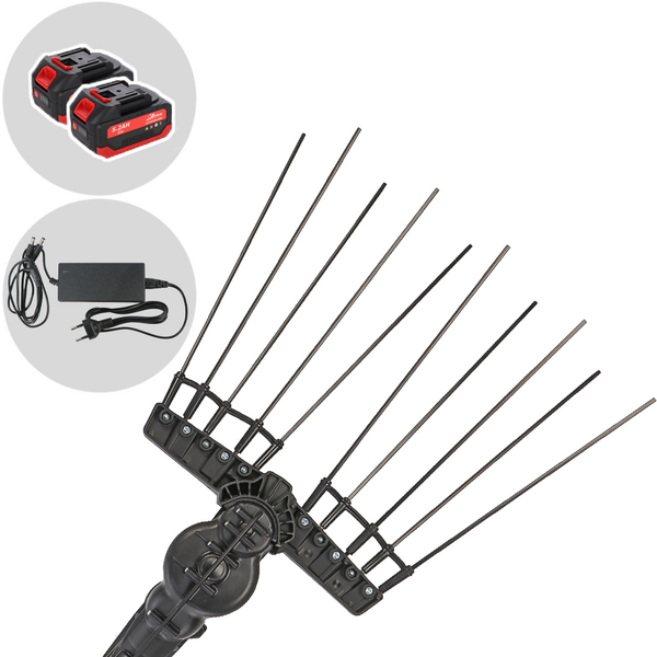 Aima Twigo Basic Cordless - Abbacchiatore elettrico a batteria - Asta fissa in alluminio - 2 x 21V 5.2Ah