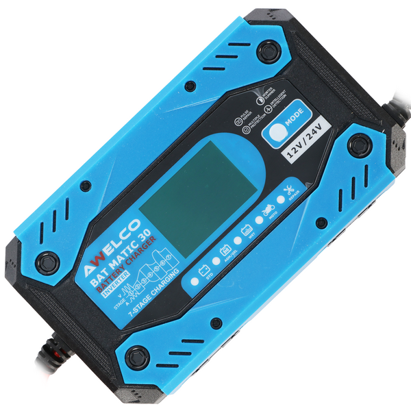 Awelco BAT MATIC 30 - Caricabatterie e mantenitore di carica - 12/24V