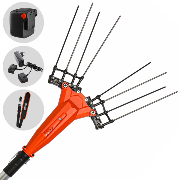 Stocker E-51 21V - Abbacchiatore a batteria con asta telescopica - 235-315 cm - 4Ah 21V
