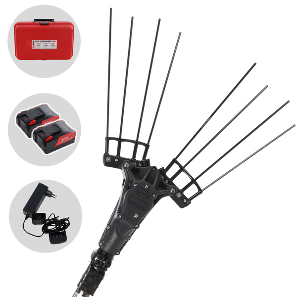 Zanon Karbonium X PRO AL-300 - Abbacchiatore a batteria - Asta telescopica 220 - 350 cm - 18V/10Ah