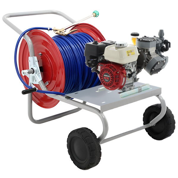 Kit motopompa a scoppio da irrorazione con carrello - Comet MTP P40/20 SC 4T - Per prodotti chimici e acidi