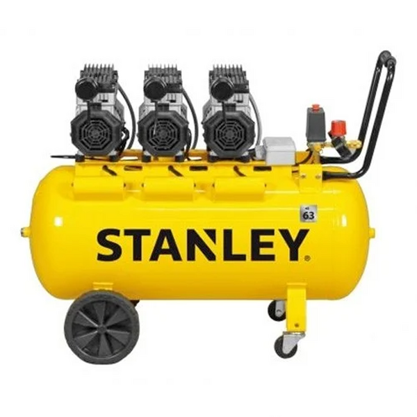OUTLET - PICCOLI DIFETTI ESTETICI - Stanley DST 370/8/100-3 - Compressore aria elettrico monofase silenziato, oil-less - Motore 3 HP - 100 lt