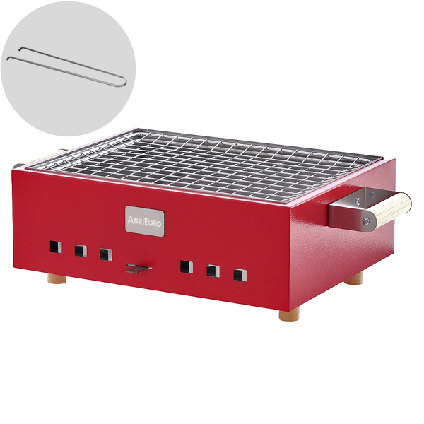 Barbecue a carbone da tavolo Dalmazio - Artigianale - Scocca rossa