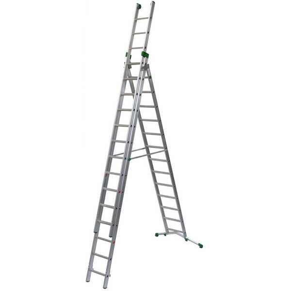 OUTLET - DIFETTI ESTETICI - Facal Super Prima, 13+14+14 gradini, 4.54 mt - Scala in alluminio allungabile