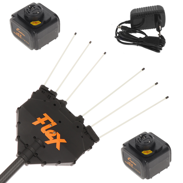 OUTLET - SENZA IMBALLO ORIGINALE - Oliviero Flex PCF Premium Cordless - Abbacchiatore con batteria a litio- Asta in carbonio - 245cm - 2x 21.6V 4.5Ah