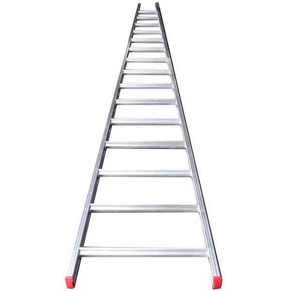 OUTLET - DIFETTI ESTETICI - Scala agricola conica professionale in alluminio S110L16 4,50 mt, 16 gradini