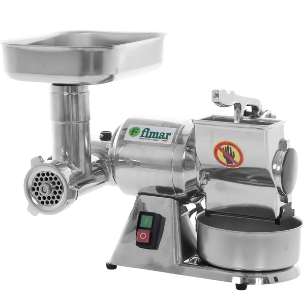Fimar AB8D - Tritacarne elettrico - Grattugia integrata - 230 V - 1 HP - Gruppo di macinazione esterno