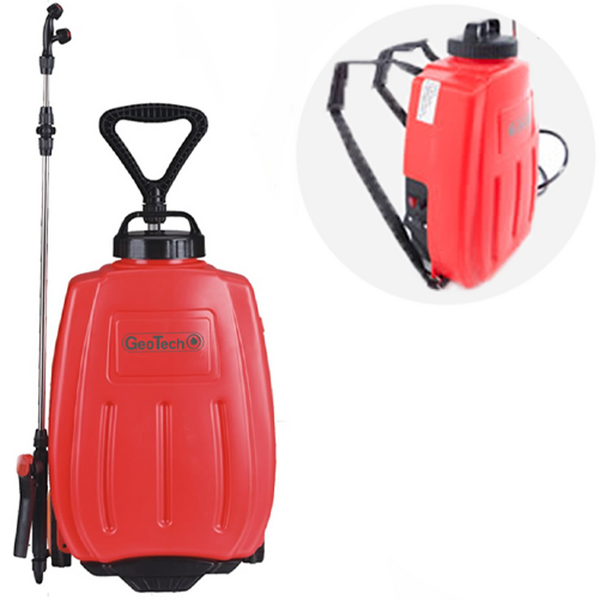 GeoTech KF-16C-11 - Pompa irroratrice elettrica a spalla + trolley - 12V