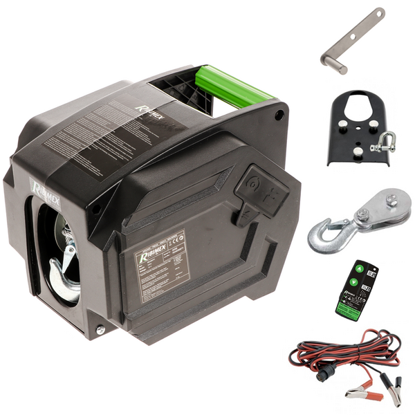 OUTLET - DIFETTI ESTETICI - Ribimex PE12V/T1 - Verricello elettrico a batteria 12V - Con radiocomando