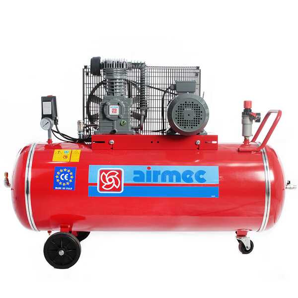 OUTLET - DIFETTI ESTETICI - Airmec CR 204 K18+C TP - Compressore aria a cinghia - Motore elettrico trifase - serbatoio lt 200