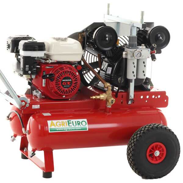 OUTLET - UTILIZZATO PER PROVA - Motocompressore a scoppio Tornado Double F 750 con motore Honda GX200 - 6HP
