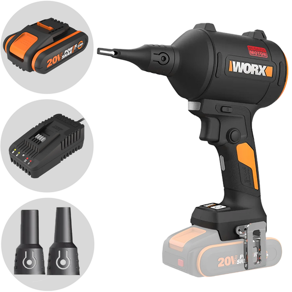 Worx Nitro WX099 - Compressore a batteria portatile - 20 V / 2 Ah