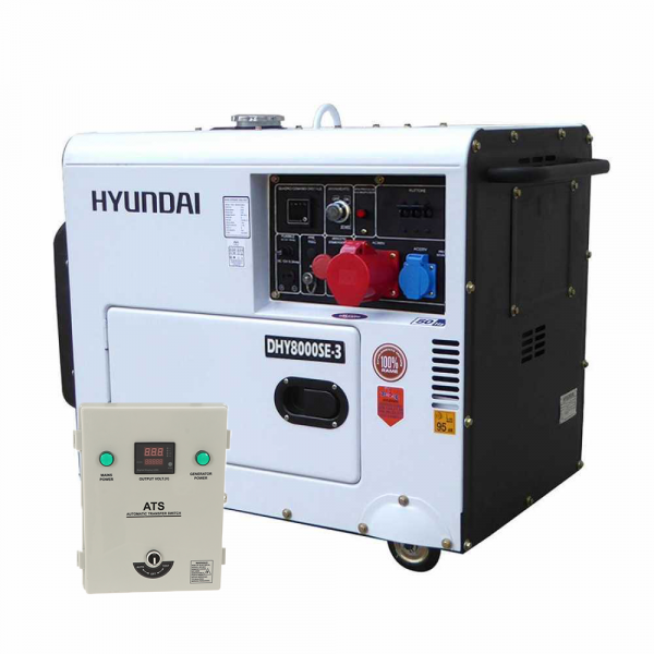 Hyundai DHY8000SE3 - Generatore di corrente 6,0 kW trifase diesel - Si Hyundai