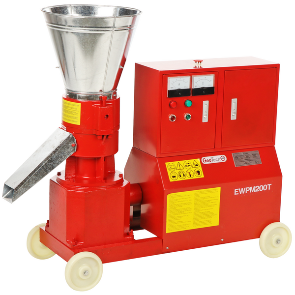 OUTLET - UTILIZZATO PER PROVA - GeoTech-Pro EWPM200T - Pellettatrice trifase - Produzione in casa del pellet da riscaldamento