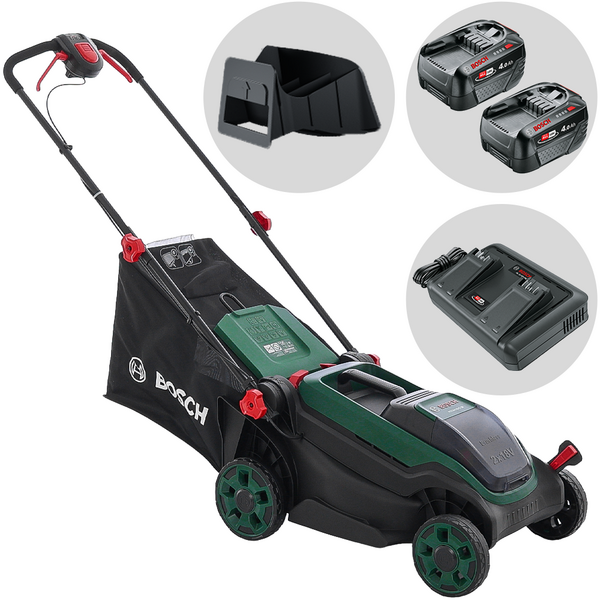 Bosch Rotak18V2-38 - Tagliaerba a batteria - 2X18V/4Ah - Taglio 38 cm