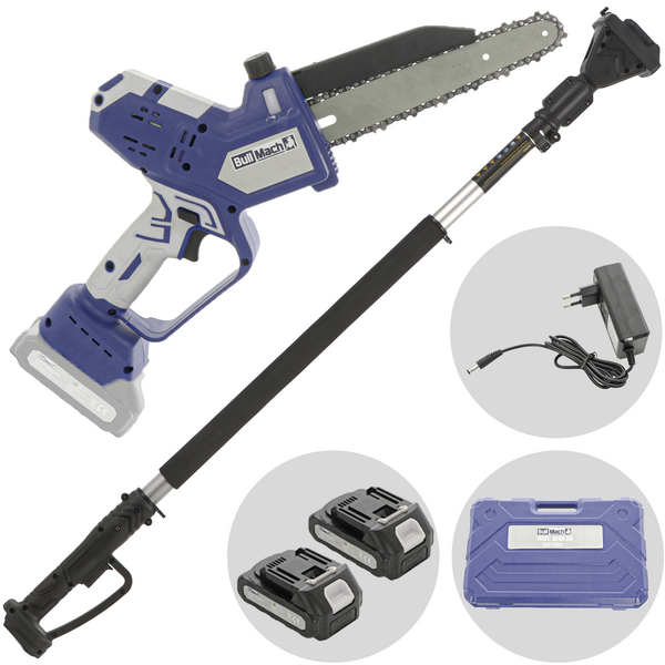 BullMach AION 20 - Potatore manuale elettrico a batteria + Asta telescopica 130-200 cm - 2x21V 2Ah