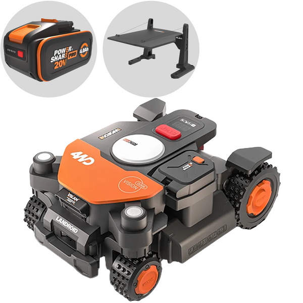 Worx Landroid Vision Cloud WR340E - Robot Tagliaerba 4WD - Senza impianto