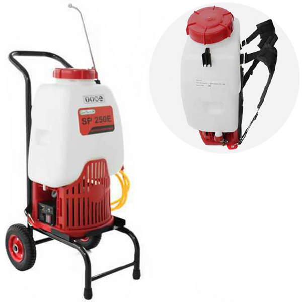 GeoTech SP 250 E - Pompa irroratrice a batteria - A spalla + trolley - 25L