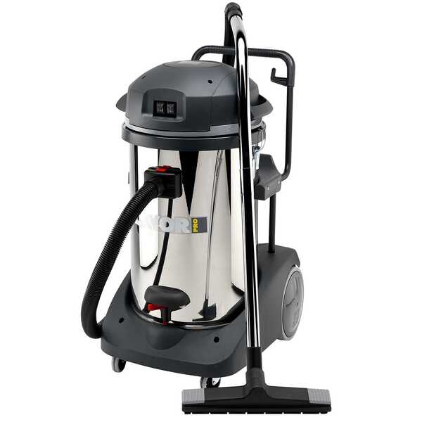 OUTLET - PICCOLI DIFETTI ESTETICI - LavorPro Taurus IR - Aspirapolvere aspiraliquidi - aspiratore per polvere e liquidi - Fusto INOX ribaltabile
