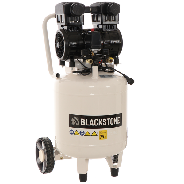 OUTLET - PICCOLI DIFETTI ESTETICI - BlackStone V-SBC50-15 - Compressore aria silenziato oilless - Motore 1.5 HP - 50 Litri - Verticale