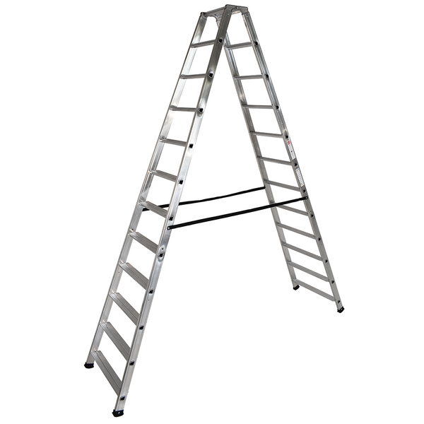 OUTLET - UTILIZZATO PER PROVA - Gierre DoppiaSalita AL890, 2x12 gradini, 2.83mt - Scala doppia in alluminio