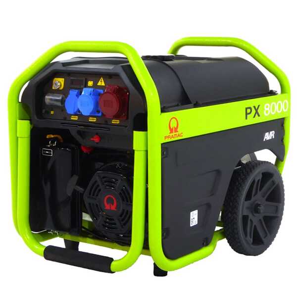 OUTLET - PICCOLI DIFETTI ESTETICI - Pramac PX 8000 - Generatore di corrente carrellato con AVR 4.8 kW - Continua 4 kW Trifase