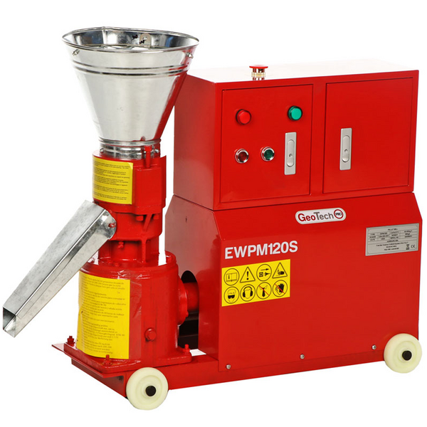 GeoTech-Pro EWPM120S - Pellettatrice monofase - Produzione in casa del pellet da riscaldamento