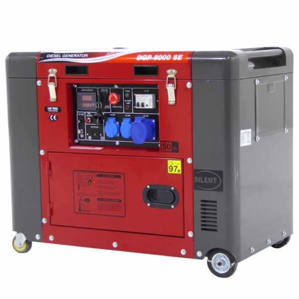 GeoTech Pro DGP8000SE - Generatore di corrente 5,5 kW monofase diesel - Silenziato