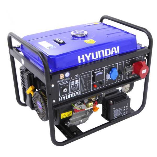 Generatore di corrente 5,0 kW trifase a benzina Hyundai HY6500ES-3 avviamento elettrico