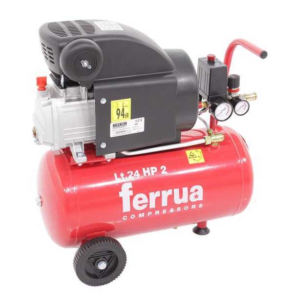 Ferrua RC2/24 - Compressore aria elettrico carrellato - motore 2 HP - 24 lt
