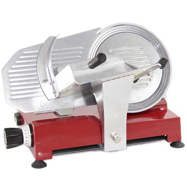 Affettatrice elettrica CELME Family 250 Rossa con lama di diametro 250mm. Motore da 180W