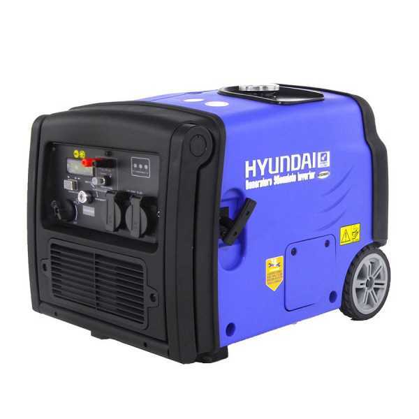 Generatore di corrente inverter 2,8 kW monofase Hyundai HY3200iES carrellato avv. elettrico