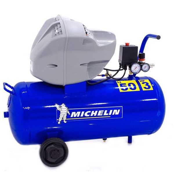 Michelin MB 50 6000 U - Compressore aria elettrico carrellato - Motore 3 HP - 50 lt - aria compressa