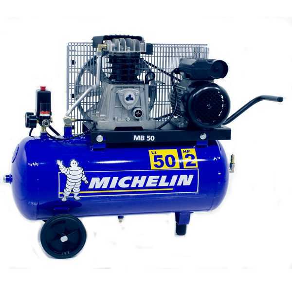 Michelin MB 50 MC - Compressore aria elettrico a cinghia - Motore 2 HP - 50 lt