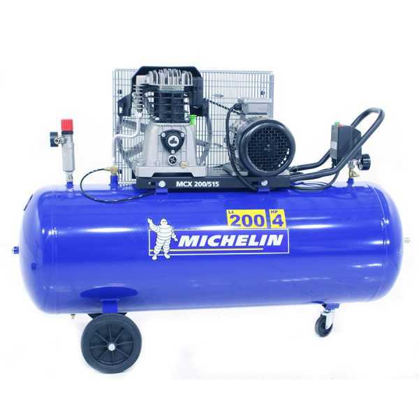 Michelin MCX 200 - Compressore aria elettrico a cinghia - 515 motore 4 HP - 200 lt
